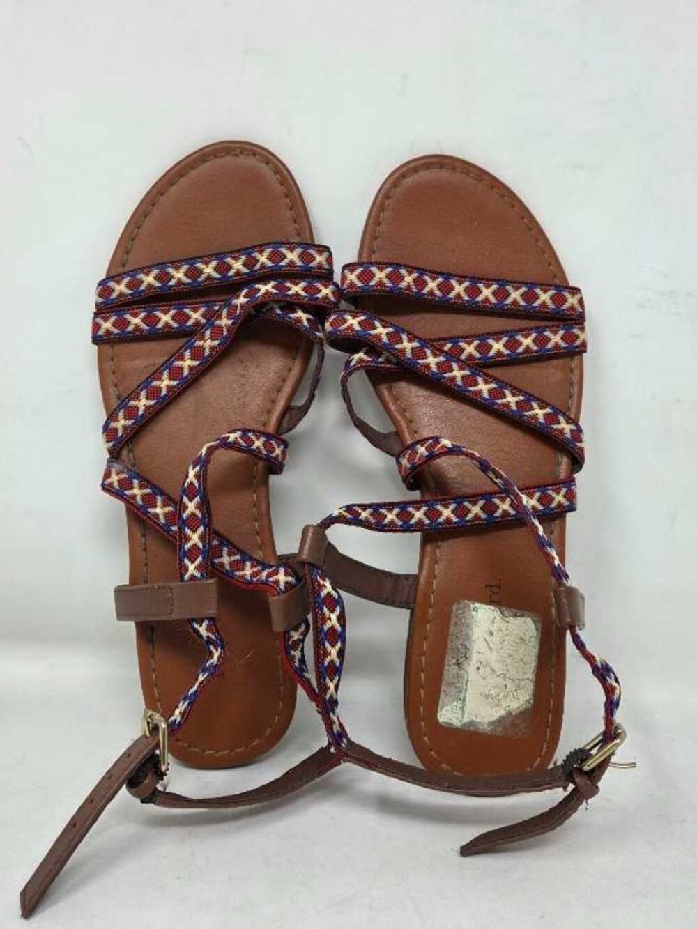6.5 Indigo Rd. strappy boho flat sandals